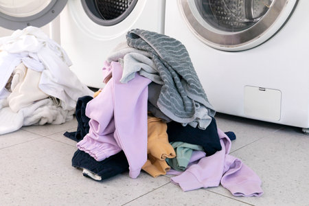 aesthetic laundry concept_Laundry classificationの写真素材