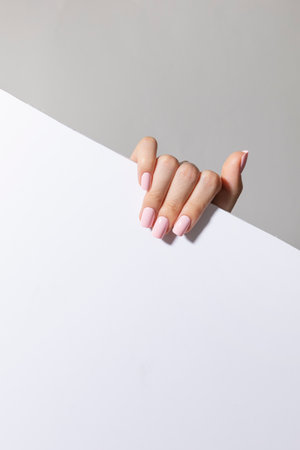 beauty hands motion series_holding panelsの写真素材