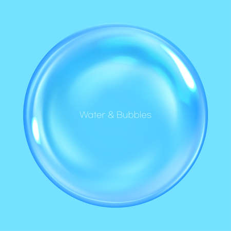 transparent water drops, bubbles texture vector illustration seriesのイラスト素材