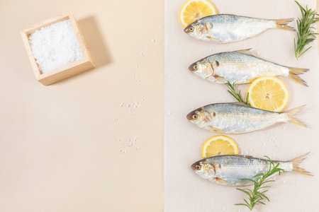 salt and gizzard shad fishの写真素材