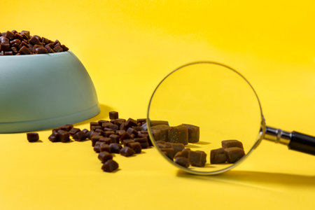 creative concept photo of healthy pet dog food and treats