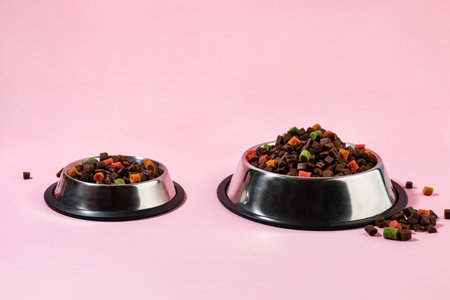 creative concept photo of healthy pet dog food and treats