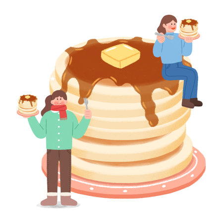korean winter street food illustration-pancake