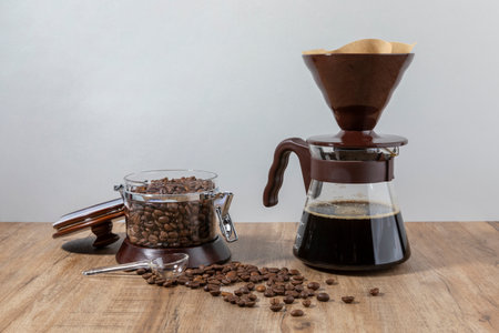 creative concept photo of drip coffeeの写真素材