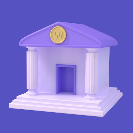 3d graphic rendered image of bankの写真素材