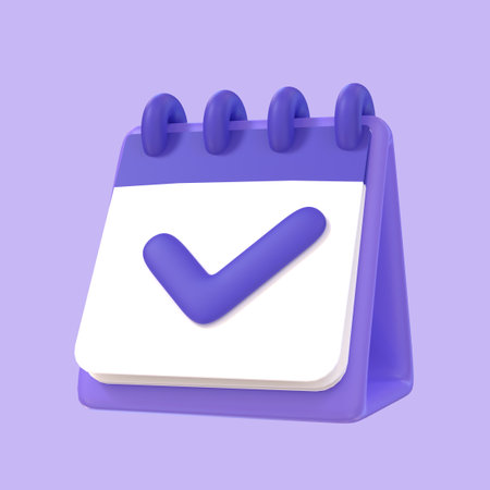 3d graphic rendered image of calendarの写真素材