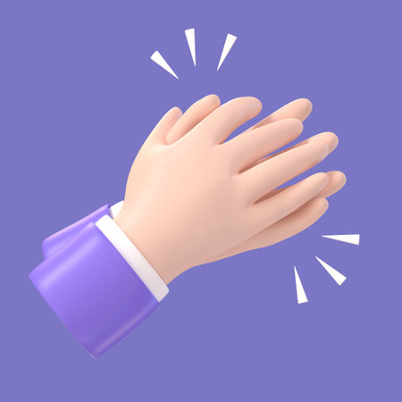 3d graphic rendered image of clap