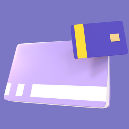 3d graphic rendered image of bankbook and credit cardの写真素材