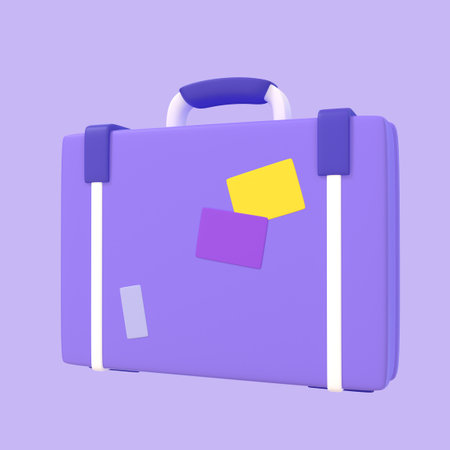 3d graphic rendered image of suitcaseの写真素材