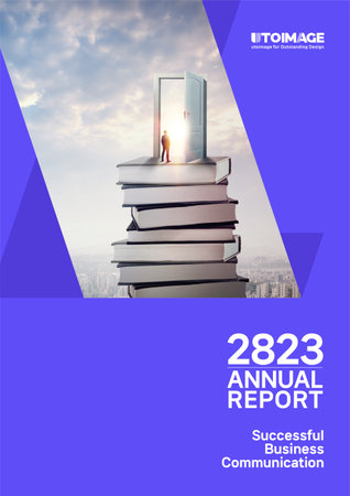 graphic annual business report coverの写真素材