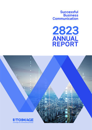 graphic annual business report coverの写真素材