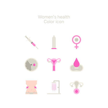 woman menstrual products vector iconのイラスト素材