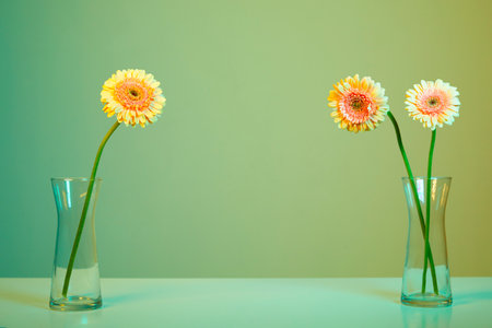 colorful flower background_gerberaの写真素材