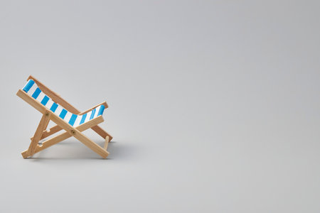 Beach body with blue stripes on a white backgroundの写真素材