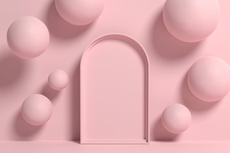 pastel toned object with simple backgroundの写真素材