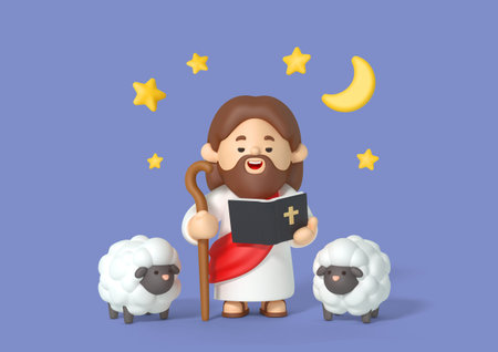 3d rendered Jesus character