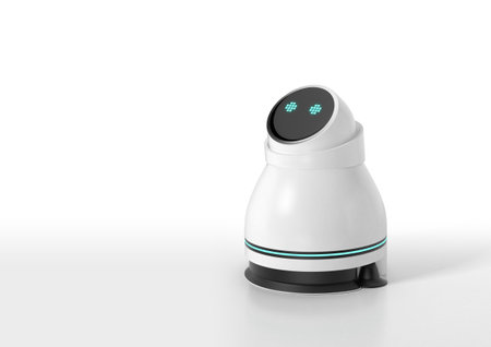 3d rendered AI guide robotの写真素材