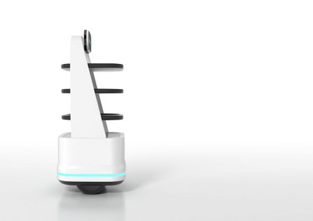 3d rendered AI guide robotの写真素材