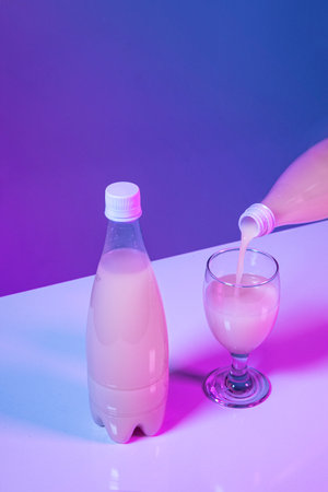 Korean Asian traditional infused liquor, wine, alcoholの写真素材