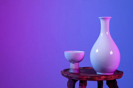 Korean Asian traditional infused liquor, wine, alcoholの写真素材