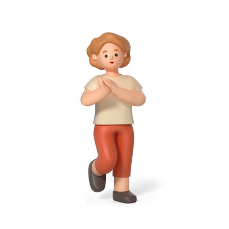 3d family character, grandmotherの写真素材