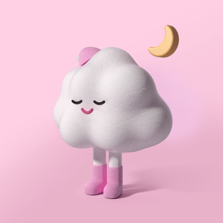 early childhood education 3d character, sleep trainingの写真素材