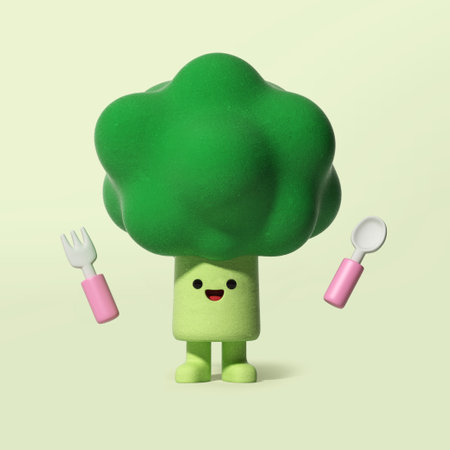 early childhood education 3d character, broccoliの写真素材