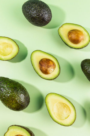 fruit still life photo, super food, a bunch of avocado