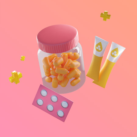 3D medicine, health supplementの写真素材