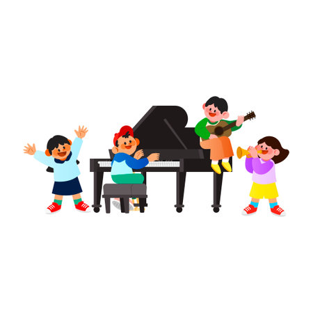 education for children, music course vectorのイラスト素材