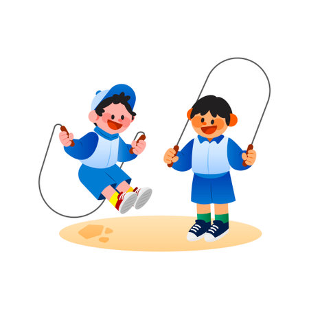 education for children, physical education course vectorのイラスト素材
