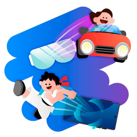 home appliacnes, playing virtual gamesのイラスト素材