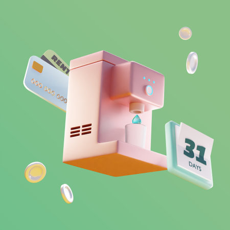 3D vector shopping objectsの写真素材