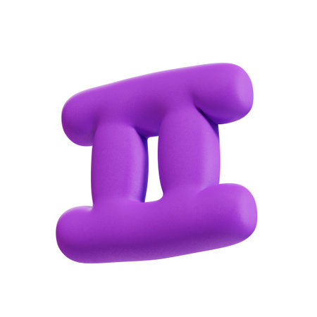 fluffy Korean consonants 3D typographyの写真素材