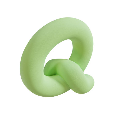 3D alphabet with fluffy cushioned design - Q