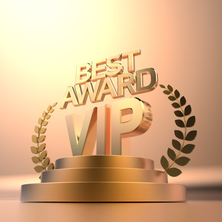 3D graphic concept of award, very important people, vipの写真素材