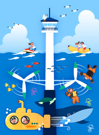 illustration of eco-friendly energyのイラスト素材