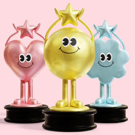 character trying to come out of heartの写真素材