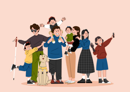 Anniversary_Day of the Physically Disabled vector illustration imageのイラスト素材