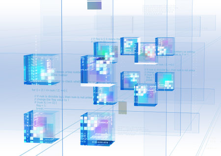 Network space with square windows and code and coding