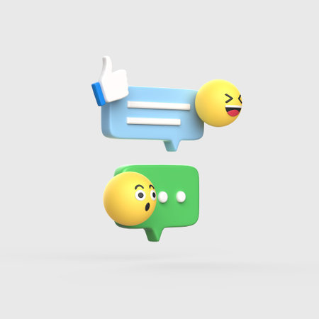 Social media chat and emoticons