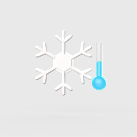 Snow crystals and temperatureの写真素材