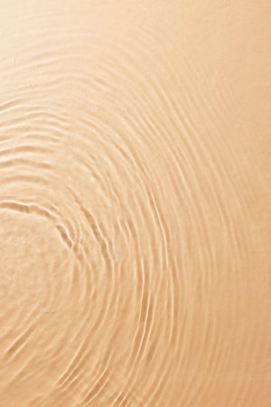 a calm wave against an apricot backgroundの写真素材