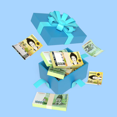 cash in a gift box