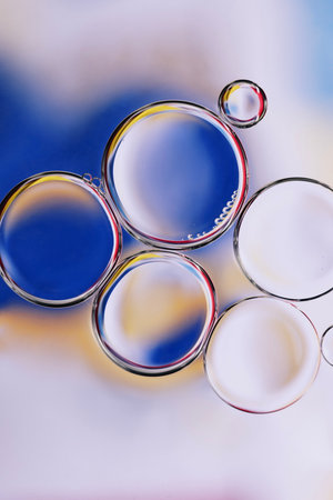 The composition of water droplets with a clean feelingの写真素材