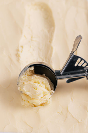 Summer cool ice cream dessertの写真素材