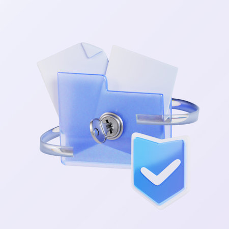 Opening a locked folder with a keyの写真素材