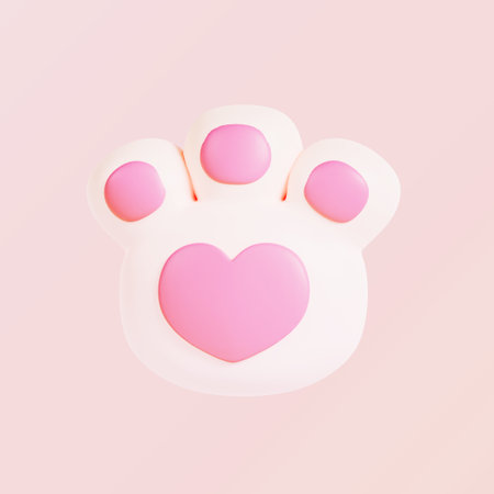 Diary decoration sticker object Cat paw showing cute jellyの写真素材