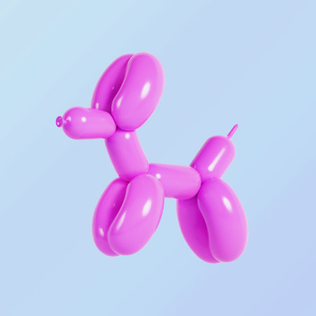 Diary Decoration Sticker Object Puppy Balloonの写真素材