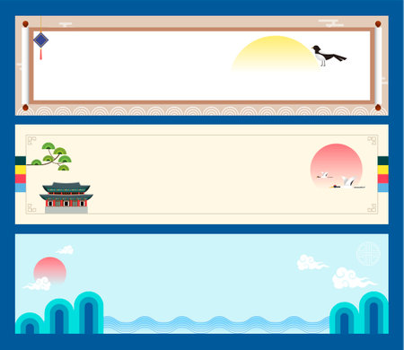 New Year's greeting banner placard illustrationのイラスト素材